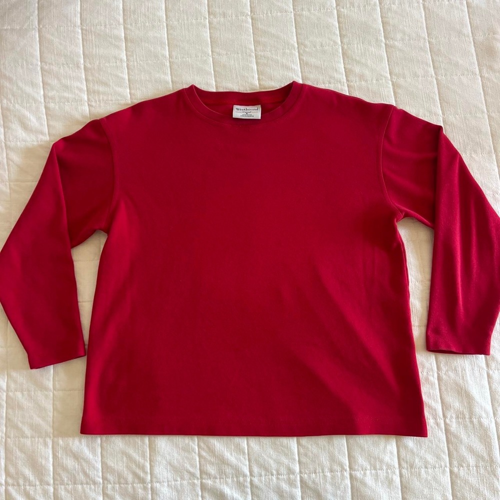 Red Westbound Woman's Long Sleeve Shirt Size M